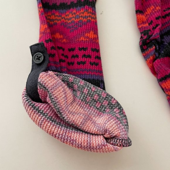 4/$25 Motherhood Maternity Fall Blooms Stripe Top Long Tab Sleeve Thermal Size M - Picture 6 of 12